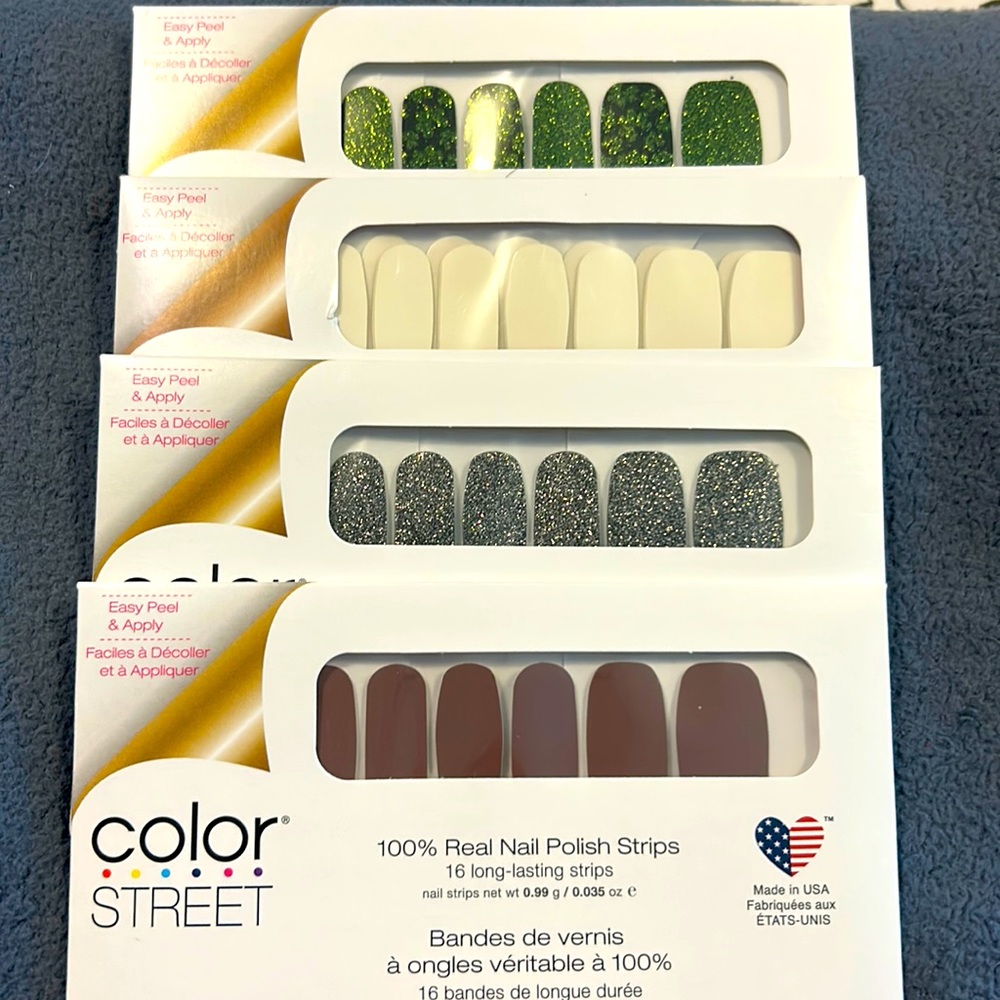 4 color street packs for $25! Free shipping! Includes retired sets.